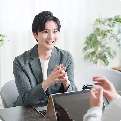 1on1ミーティングを行う様子